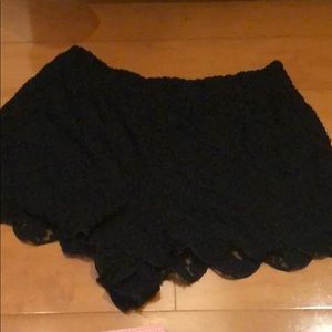 Free People black lace shorts
